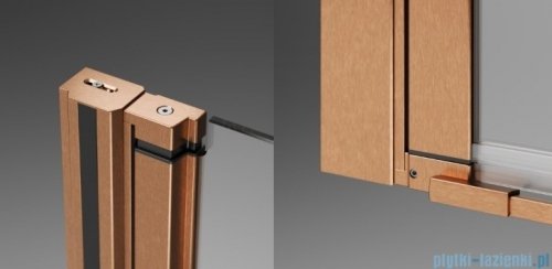 Radaway Nes Brushed Copper DWSB drzwi wnękowe 120cm W3 prawe szczotkowana miedź szkło przejrzyste 10044750-93-01R/10045450-01-01