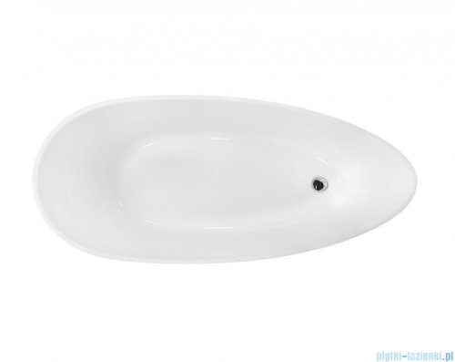 Besco Goya XS 142x62cm wanna wolnostojąca konglomeratowa MATOWA + syfon klik-klak czarny czyszczony od góry #WMMB-140GKB