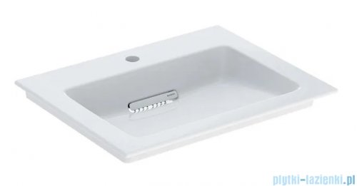 Geberit One CleanDrain Umywalka prostokątna z otworem na baterię 60x48cm KeraTect 505.002.00.1