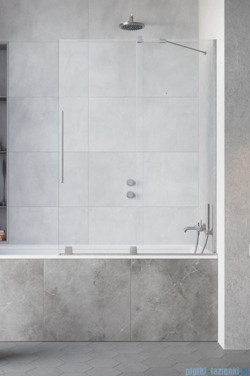 Radaway Furo Brushed Nickel PND II parawan nawannowy 120cm prawy szczotkowany nikiel 10109638-91-01R/10112594-01-01