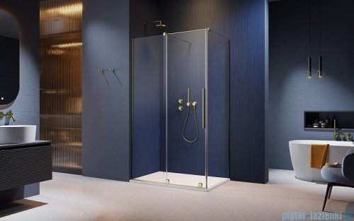 Radaway Furo Kdj Brushed Gold kabina 120x100cm szczotkowane złoto 10104622-99-01L/10110580-01-01/10113100-01-01