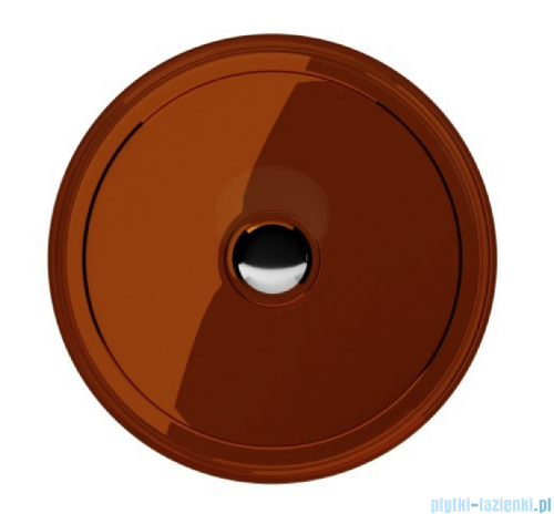 Besco Enya Earth Rust + syfon chrom umywalka nablatowa 36x36x10cm #UME-36-ERC