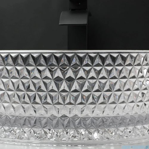 Rea Cristal Transparent 35 Umywalka nablatowa REA-U9670