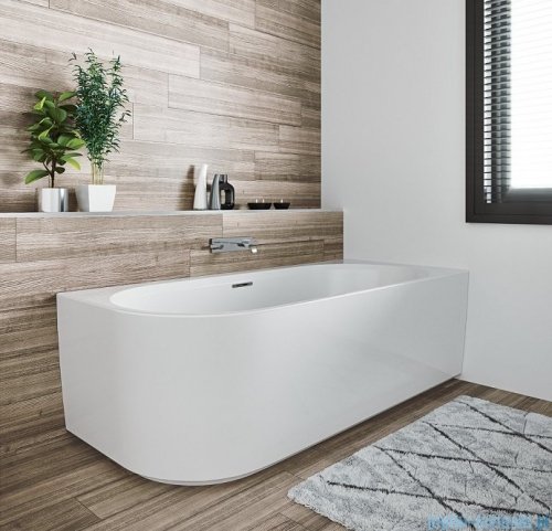 Riho Desire Corner LED wanna asymetryczna z oświetleniem lewa z hydromasażem Sparkle Mood Riho  Riho Fall napełnianie przez przelew MATOWA 170x77cm B157010105