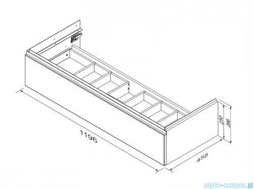 Oristo Brylant szafka podumywalkowa wisząca 120x25x45 oliwkowy mat OR36-SD1S-120-17