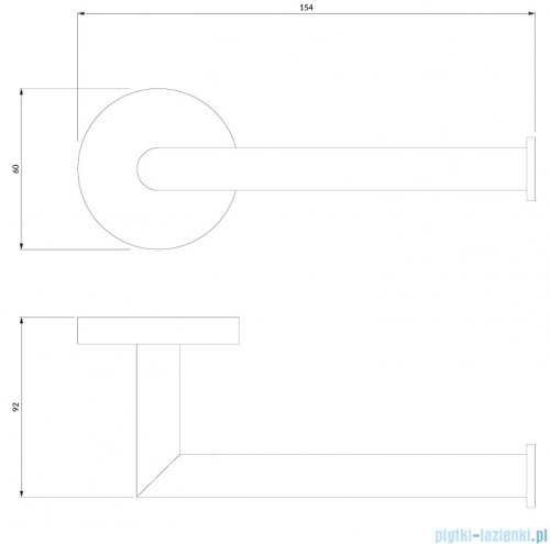 Omnires Modern Project uchwyt na papier toaletowy biały mat MP60510WM