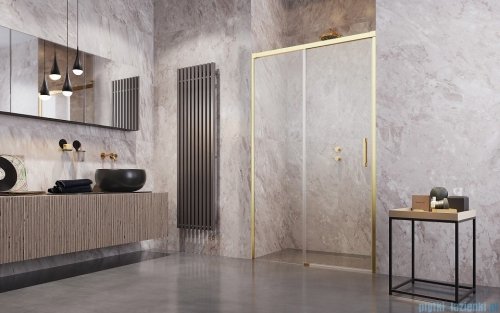 Radaway Idea Gold DWJ drzwi wnękowe 100cm lewe złoty połysk/szkło przejrzyste 387014-09-01L
