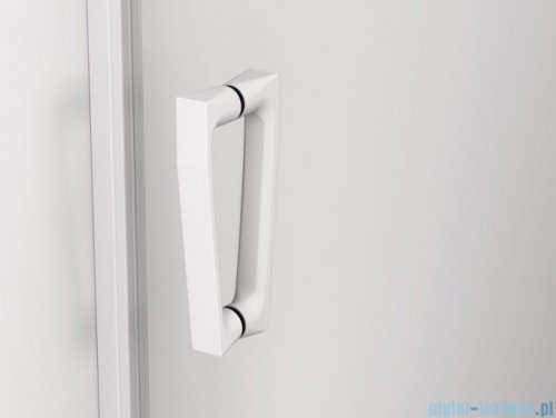 SanSwiss Cadura White Line drzwi wahadłowe 140cm dwuczęściowe profile biały mat CA2C1400907
