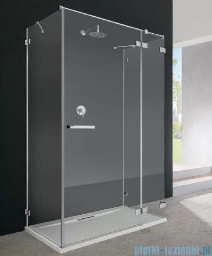 Radaway Euphoria KDJ+S kabina przyścienna 80x120x80 prawa szkło przejrzyste + brodzik + syfon UltraClear