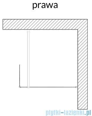 Clusi Ares kabina Walk-in z ścianką boczną 80x200 cm prawa przejrzyste 3329ARE80P