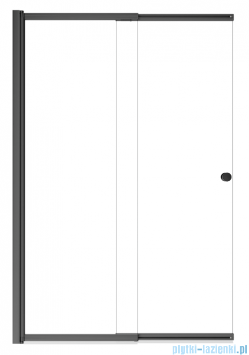 Besco Easy Slide Gun Metal Grafit szczotkowany parawan nawannowy przesuwny 100x150cm PESGM-2S