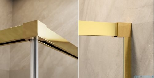 Radaway Idea Gold DWJ drzwi wnękowe 115cm lewe złoty połysk/szkło przejrzyste 387022-09-01L
