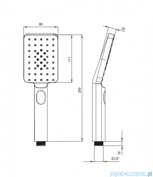 Deante Blur Zestaw prysznicowy podtynkowy z BOXem mieszaczowym nero BXYZNQLM