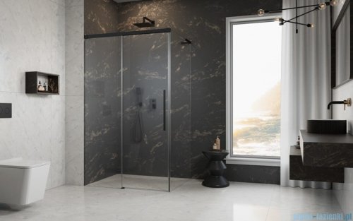 Radaway Idea 8 QL XL Black Kdj kabina 110x100cm lewa czarny mat/szkło przejrzyste 10560567-54-01L/10570522-01-01/10580100-01-01R