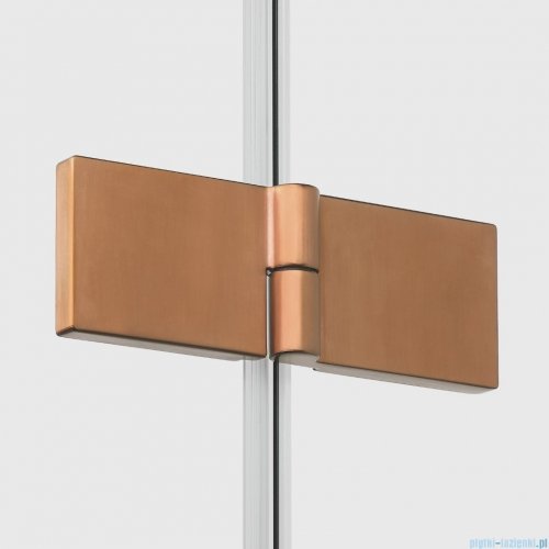 New Trendy Nesta Copper Brushed kabina 110x70x200 cm lewa wspornik równoległy miedź szczotkowana/szkło przejrzyste K-4608