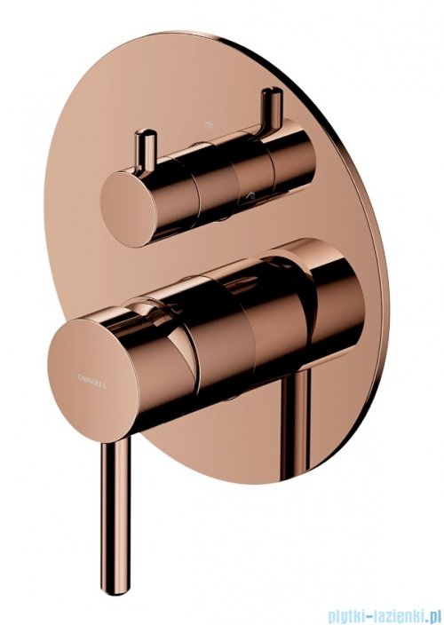 Omnires Y element natynkowy baterii prysznicowej 2-wyjściowej  miedź połysk Y1247ROCP