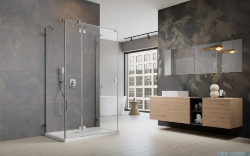 Radaway Essenza Pro Brushed Nickel Kdj+S kabina 75x100x75cm lewa szczotkowany nikiel 10097310-91-01L/10098075-01-01/10098075-01-01