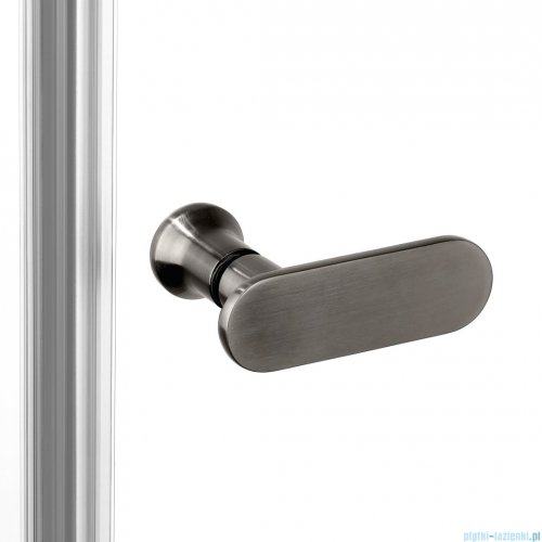 New Trendy New Soleo Gunmetal Brushed 90x110x195 cm kabina wspornik prosty grafit szczotkowany/szkło przejrzyste K-2141-WP