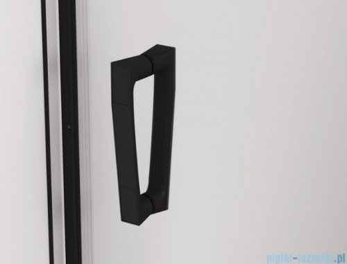 SanSwiss Cadura Black Line drzwi wahadłowe 140cm jednoczęściowe prawe z polem stałym czarny mat CA31CD1400607
