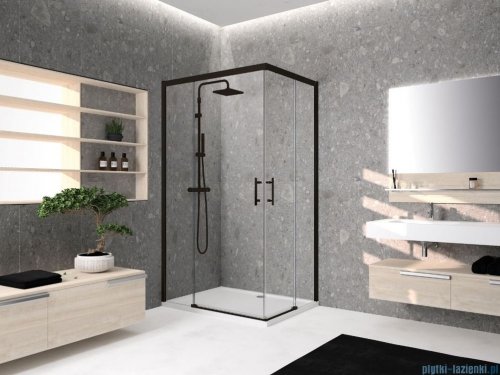 Novellini Kali AH kabina kwadratowa 100x100 profile czarne KALIAH96L-1H/KALIAH96L-1H