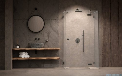 Radaway Essenza Pro Brushed GunMetal Kdj+S kabina 80x90x80cm prawa szczotkowany grafit 10097390-92-01R/10098080-01-01/10098080-01-01