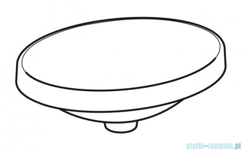 Geberit VariForm Umywalka owalna wpuszczana w blat bez przelewu 50x40cm KeraTect 500.710.00.2