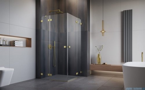 Radaway Essenza Pro Brushed Gold Kdd kabina 80x100cm szczotkowane złoto 10096080-99-01L/10096100-99-01R