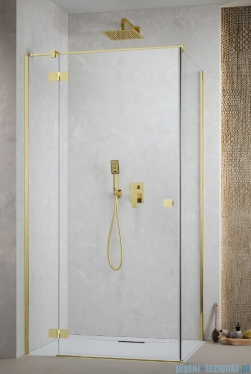 Radaway Essenza Kdj Gold kabina 80x75cm lewa szkło przejrzyste 1385043-09-01L/1384049-01-01