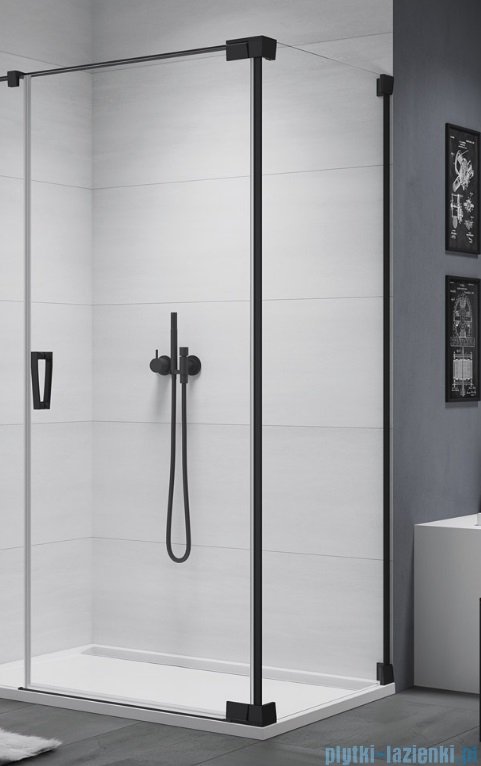 SanSwiss Cadura Black Line ścianka boczna Cat2 80x200cm profile czarny mat CAT20800607