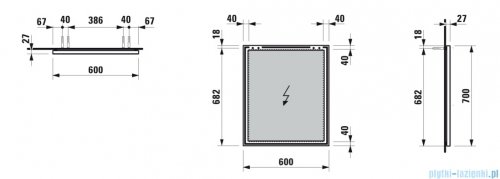 Luafen FRAME 25 lustro 60x70 cm  H4474029001441