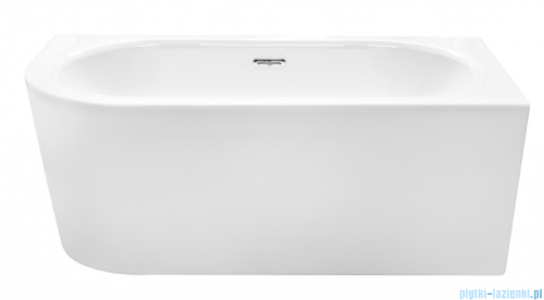 Besco Avita A-line 170x75cm wanna wolnostojąca przyścienna prawa akrylowa + syfon klik-klak chrom z przelewem slim #WAA-170APS