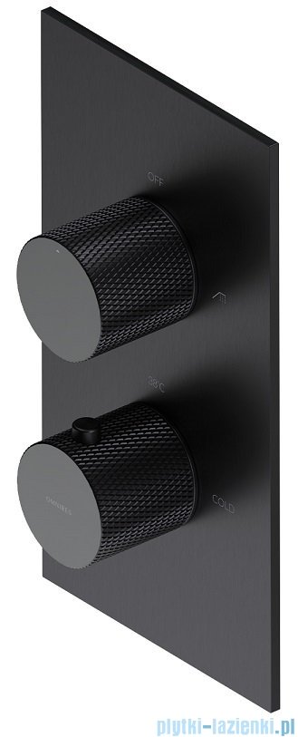 Omnires Contour system prysznicowy podtynkowy termostatyczny antracyt SYSCT11AT