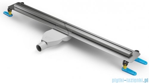 New Trendy Visio Slim odpływ liniowy z rusztem polerowanym w kolorze chromu 90x3,2 cm OL-0069