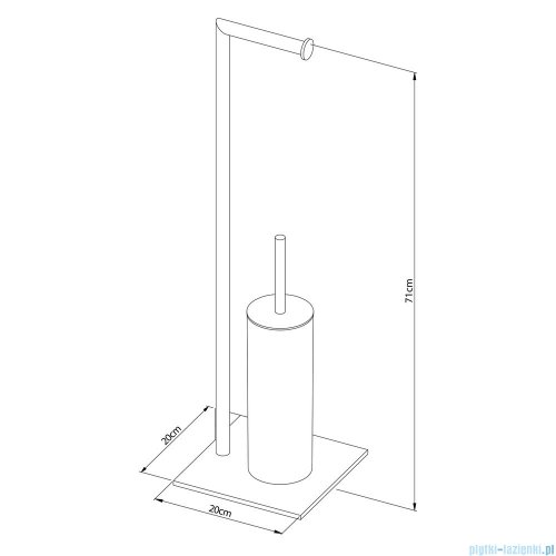 Sealskin Tube stojak na papier toaletowy ze szczotką toaletową wolnostojący czarny 800200