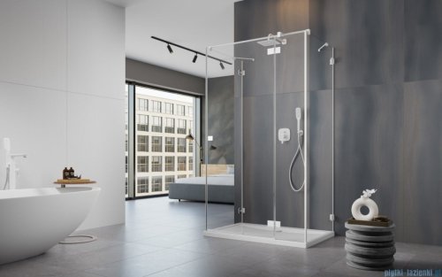 Radaway Essenza Pro White Kdj+S kabina 90x90x90cm prawa biały mat/szkło przejrzyste  10097390-04-01R/10098090-01-01/10098090-01-01