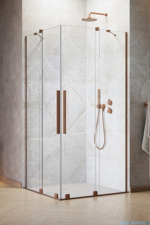 Radaway Furo Brushed Copper KDD kabina 120x90cm szczotkowana miedź 10105120-93-01L/10105090-93-01R