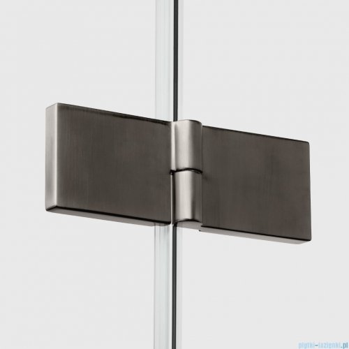 New Trendy Nesta Gunmetal Brushed kabina 90x120x200 cm prawa wspornik równoległy grafit szczotkowany/szkło przejrzyste K-4737