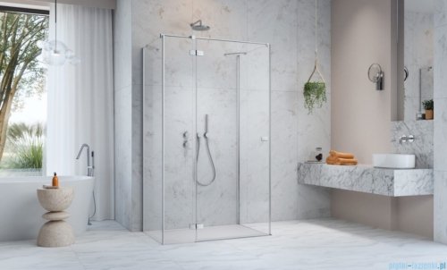 Radaway Fuenta Kdj+S kabina 80x120x80cm lewa chrom połysk szkło przejrzyste 1384051-01-01/1384024-01-01L/1384051-01-01