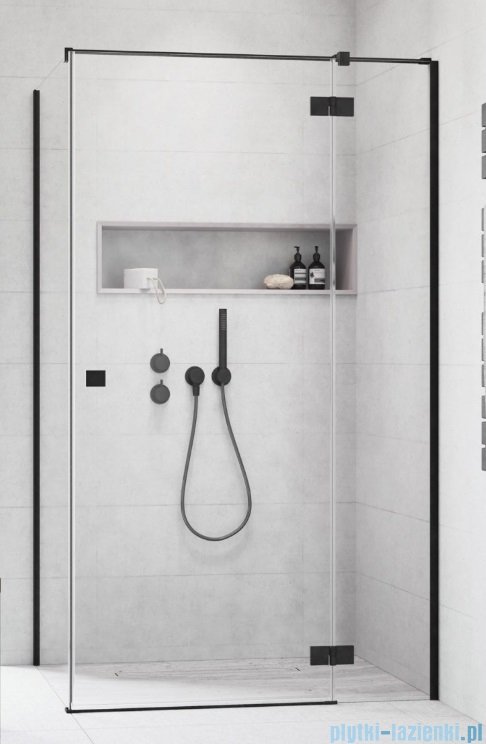 Radaway Essenza 8 Black Kdj kabina 90x110cm prawa czarny mat/szkło przejrzyste 10480612-01-01R/10470237-5401R/10113110-01-01