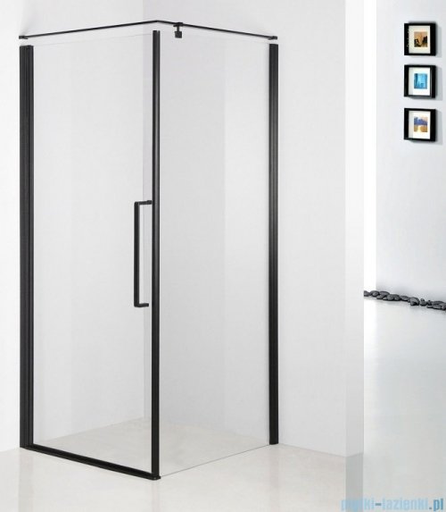 Sea Horse Fresh Line Black kabina natryskowa narożna kwadratowa 80x80cm lewa z powłoką przejrzyste BK260T08KL+