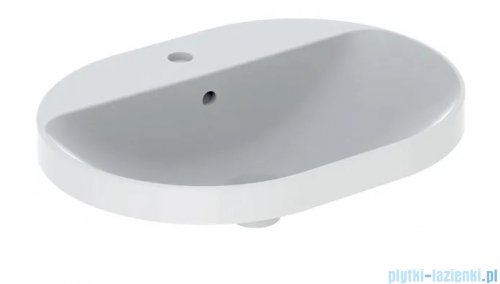 Geberit VariForm Umywalka owalna z półką z otworem na baterię 60x45cm KeraTect 500.732.00.2