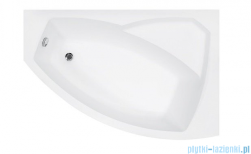 Besco Rima 160x100cm wanna asymetryczna prawa + obudowa + syfon #WAR-160-NP/OAR-160-P/L/19975