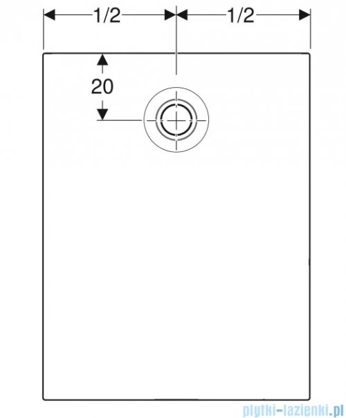 Geberit brodzik Typ 35 140x90cm biały mat 550.328.00.1