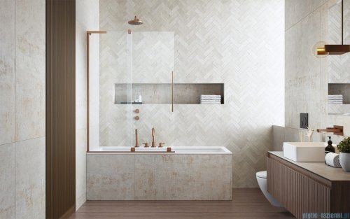 Radaway Furo Brushed Copper SL PND II parawan nawannowy 120cm lewy szczotkowana miedź 10309638-93-01L/10112594-01-01