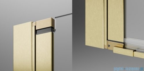 Radaway Nes Brushed Gold KDD B / KDD I kabina 90x80cm prawa szczotkowane złoto przejrzyste 10024090-99-01R/10015080-99-01L