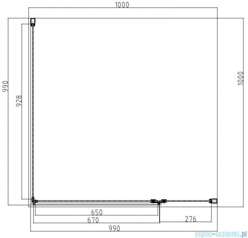 Omnires Manhattan kabina kwadratowa 100x100cm przejrzyste MH1010CRTR