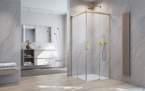 Radaway Idea Kdd Brushed Gold kabina 100x80cm szczotkowane złoto 387062-99-01L/387061-99-01R