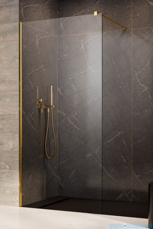Radaway Modo New Gold II kabina Walk-in 105x200 złoty połysk/szkło przejrzyste 389105-09-01