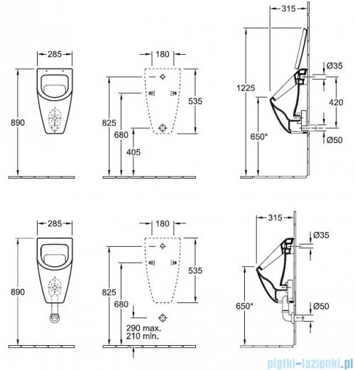 Villeroy&amp;Boch Subway Pisuar   75130001