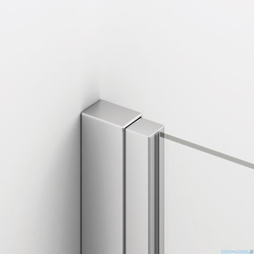 Ronal ANNEA AN13 Drzwi jednoczęściowe ze ścianką stałą w linii 110x200cm prawe srebrny połysk AN13D11005007